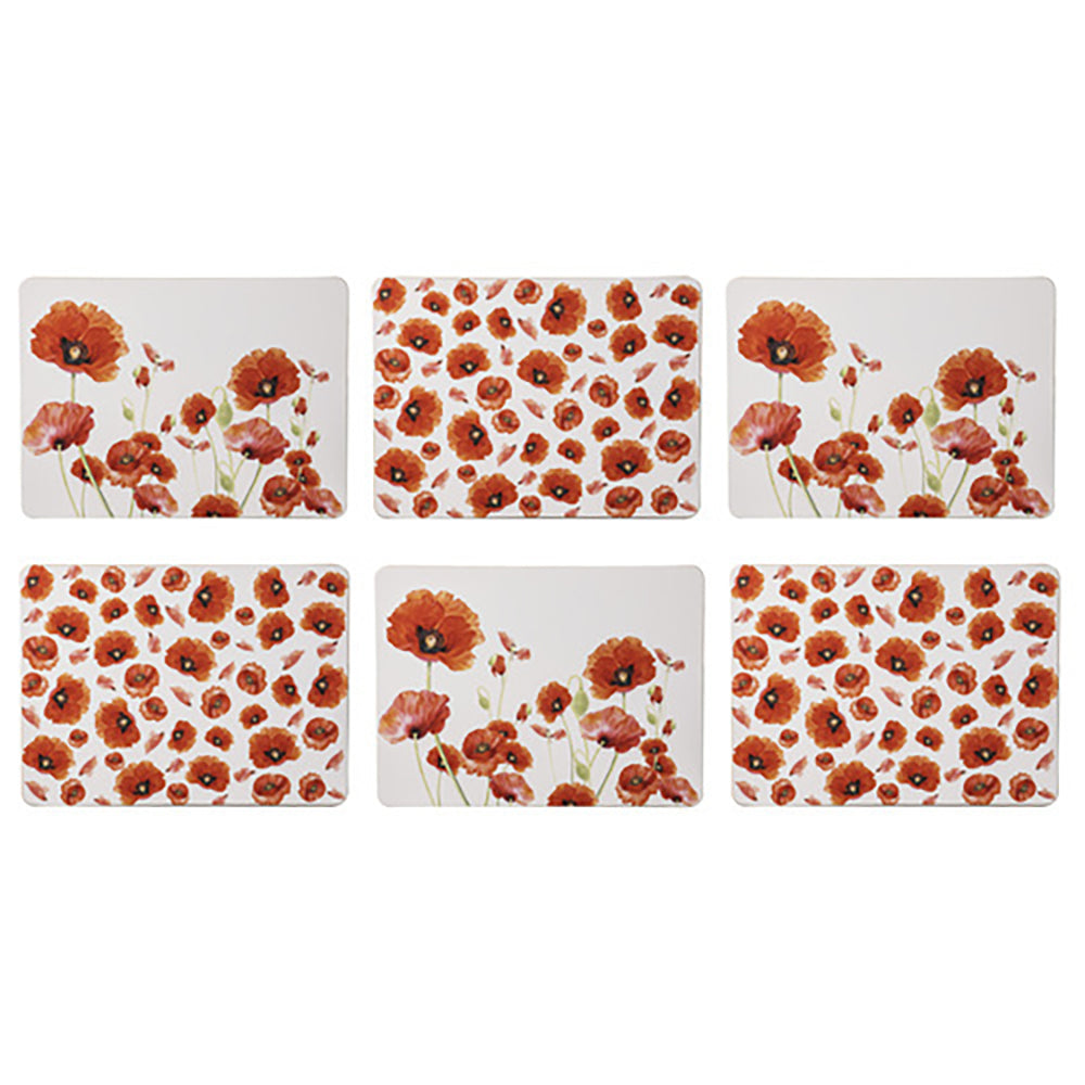 521003-6pk-ashdene-red-poppies-kitchen-dining-table-29x21-5cm-placemats
