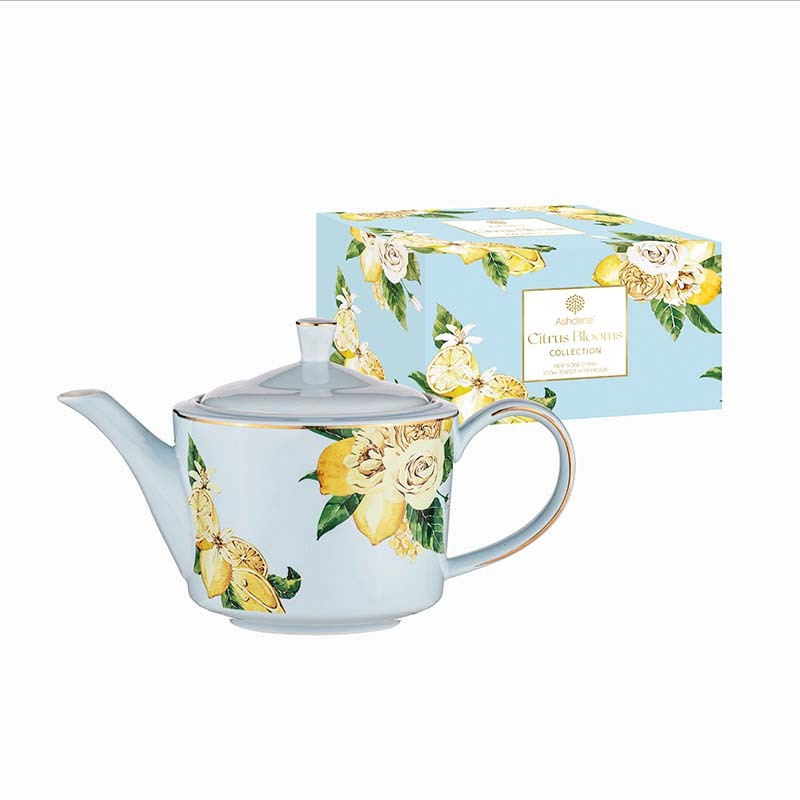 521024-ashdene-citrus-blooms-950ml-teapot-w-infuser-blue-lemon