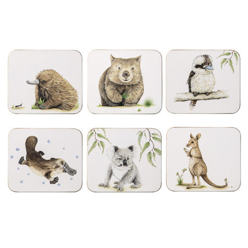 521099-6pk-ashdene-bush-buddies-11x9-5cm-square-cork-coaster