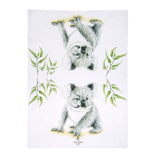 521107-ashdene-bush-buddies-koala-cotton-kitchen-towel-white