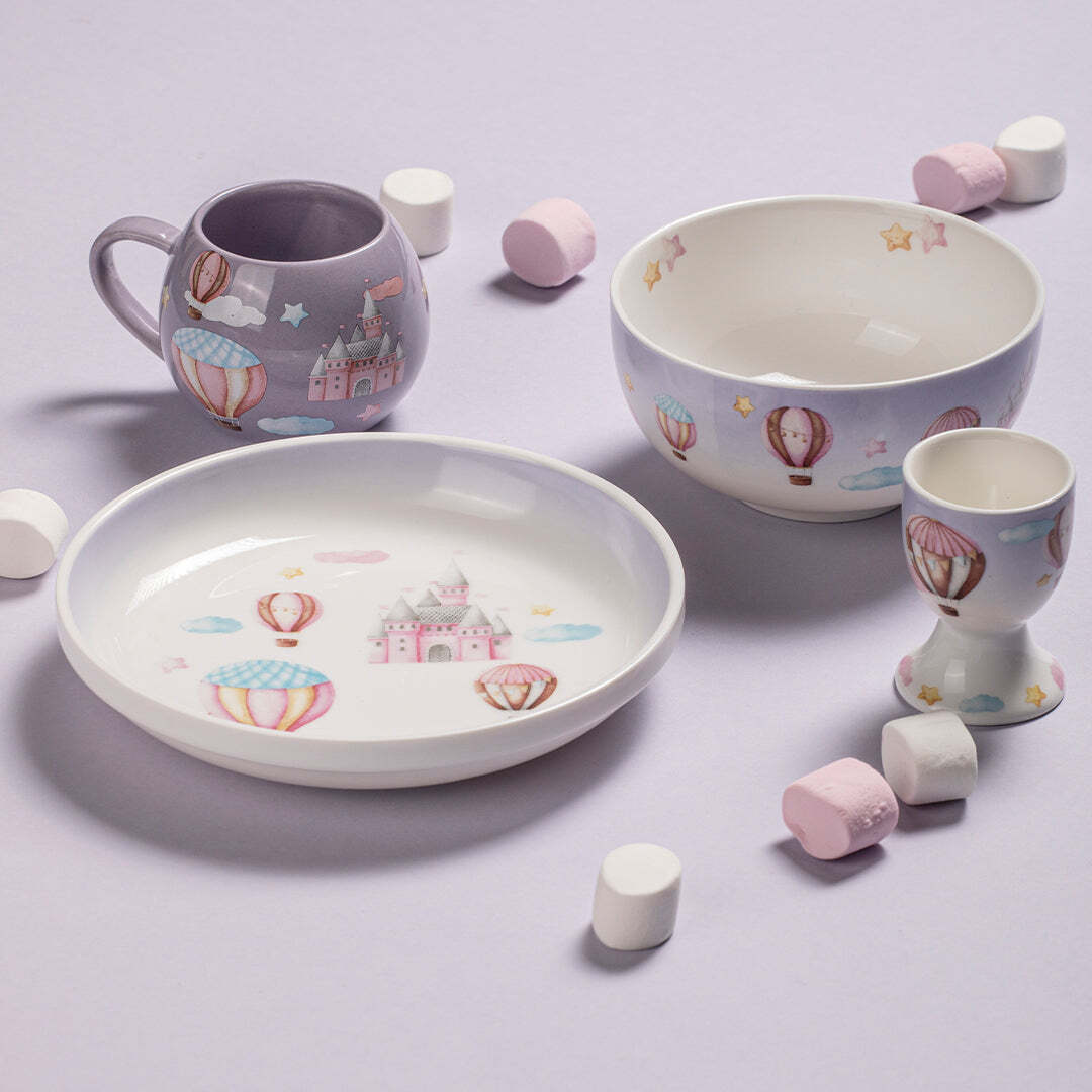 521111-4pc-ashdene-up-in-the-sky-kids-ceramic-200ml-mug-egg-cup-bowl-plate-set