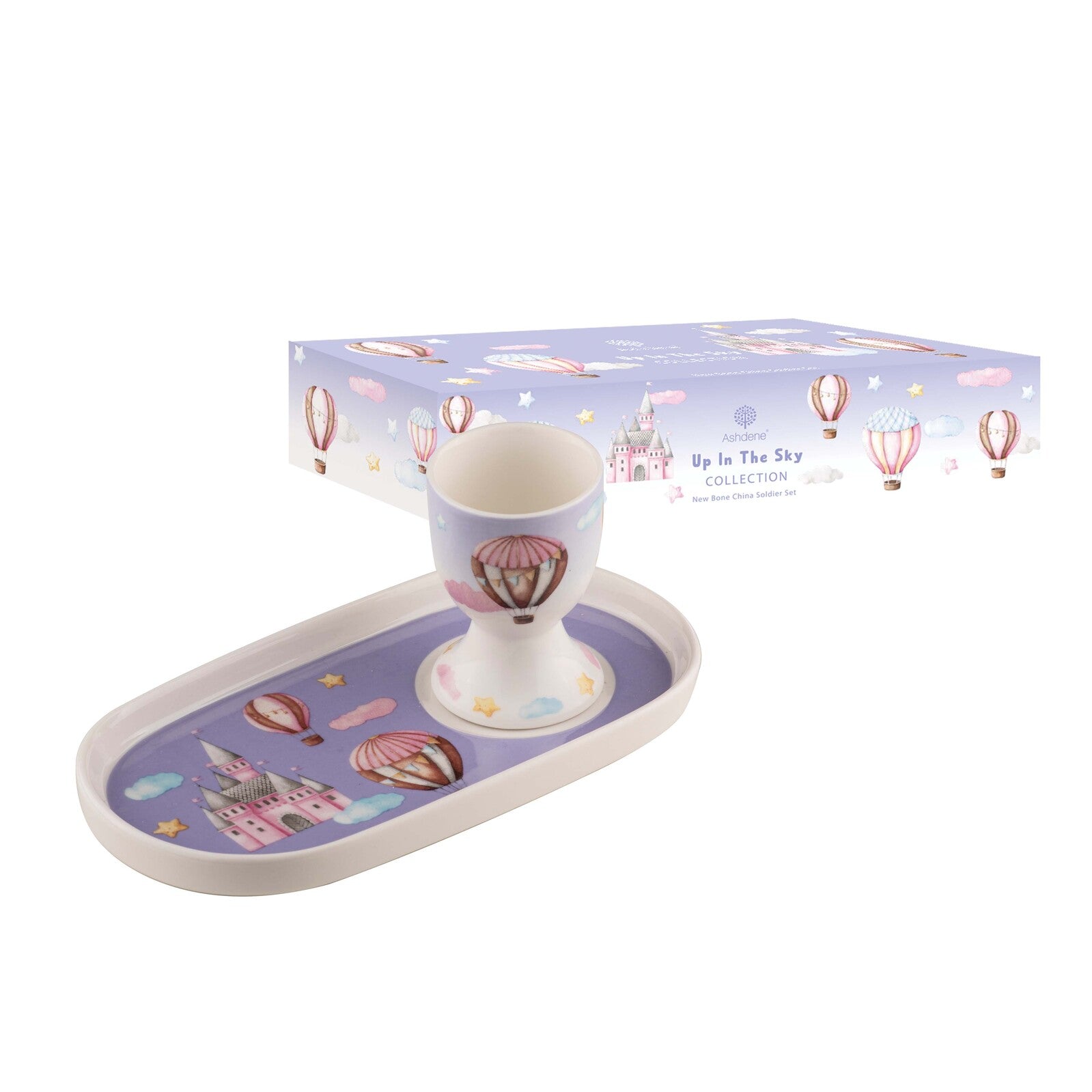 521113-ashdene-robots-up-in-the-sky-kids-new-bone-china-egg-cup-plate-set