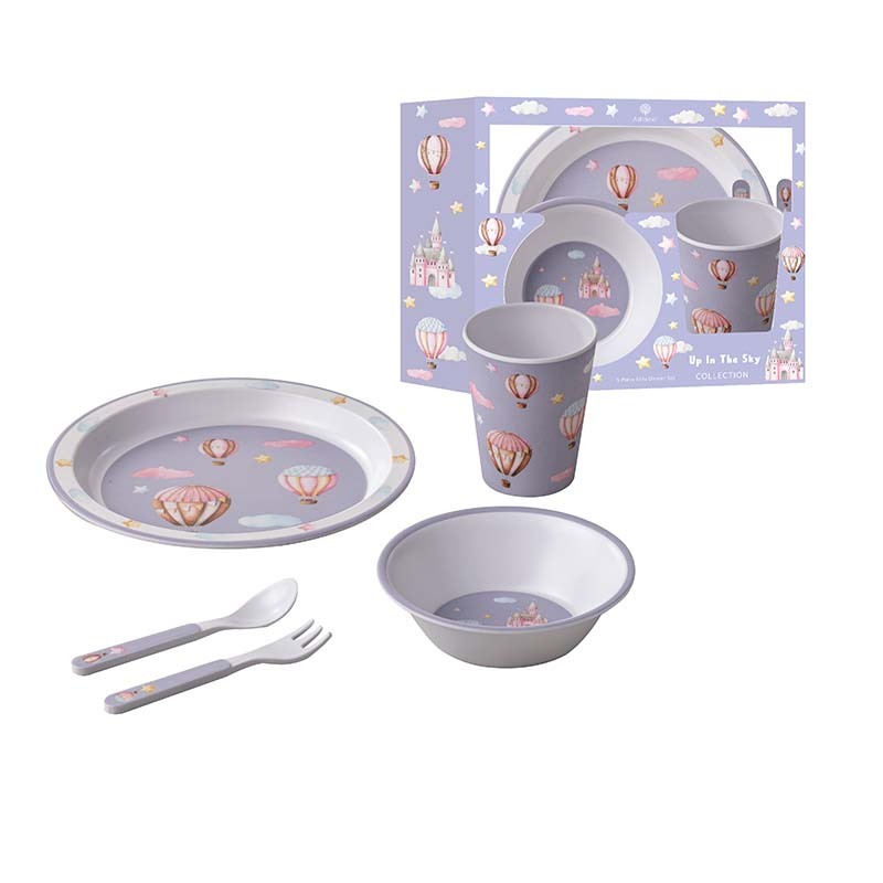 521114-5pc-ashdene-up-in-the-sky-kids-melamine-dinner-set-purple