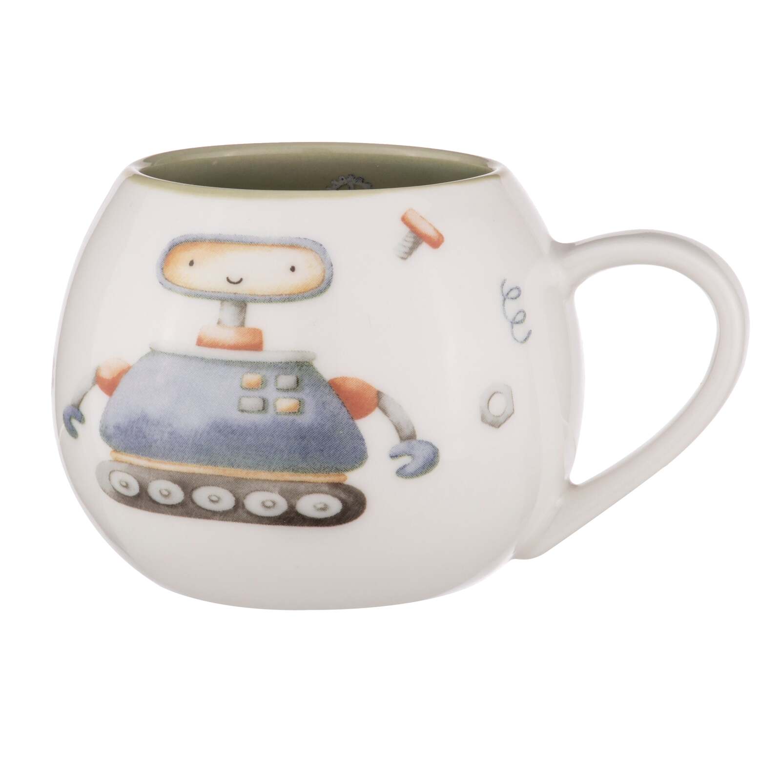 521119-4pc-ashdene-robots-kids-ceramic-200ml-mug-egg-cup-bowl-plate-set