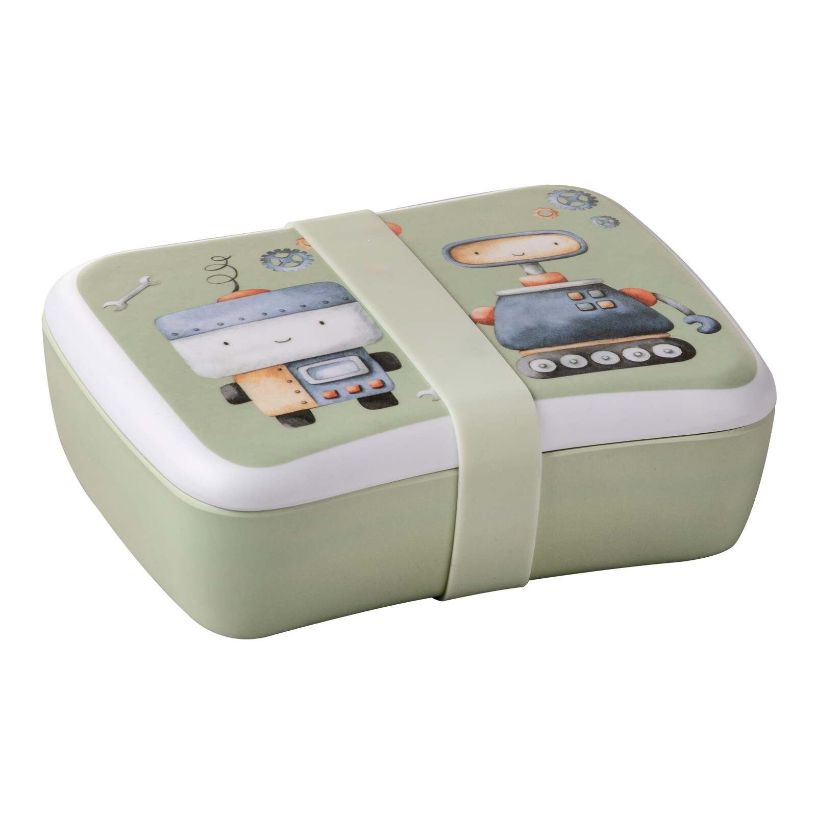 521123-ashdene-robots-kids-17cm-melamine-lunch-box-green
