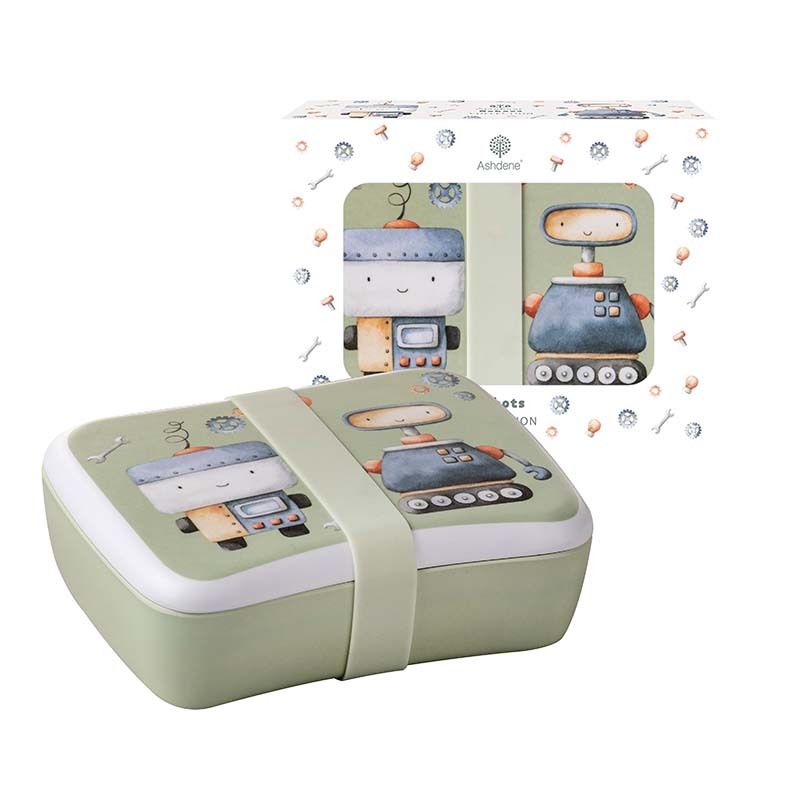521123-ashdene-robots-kids-17cm-melamine-lunch-box-green