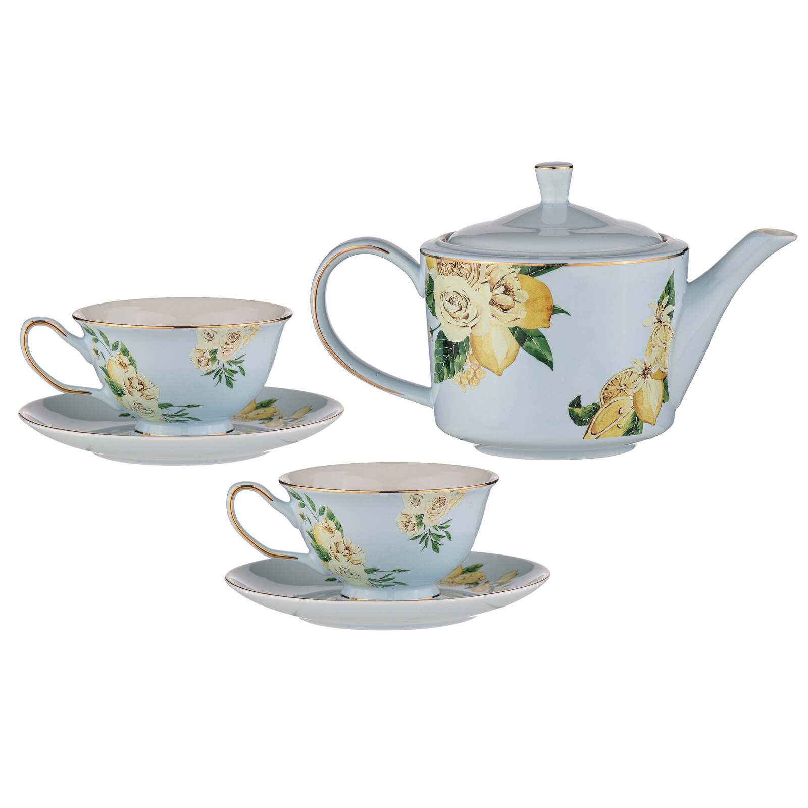 521127-ashdene-citrus-blooms-teapot-teacup-saucer-set-blue-lemon