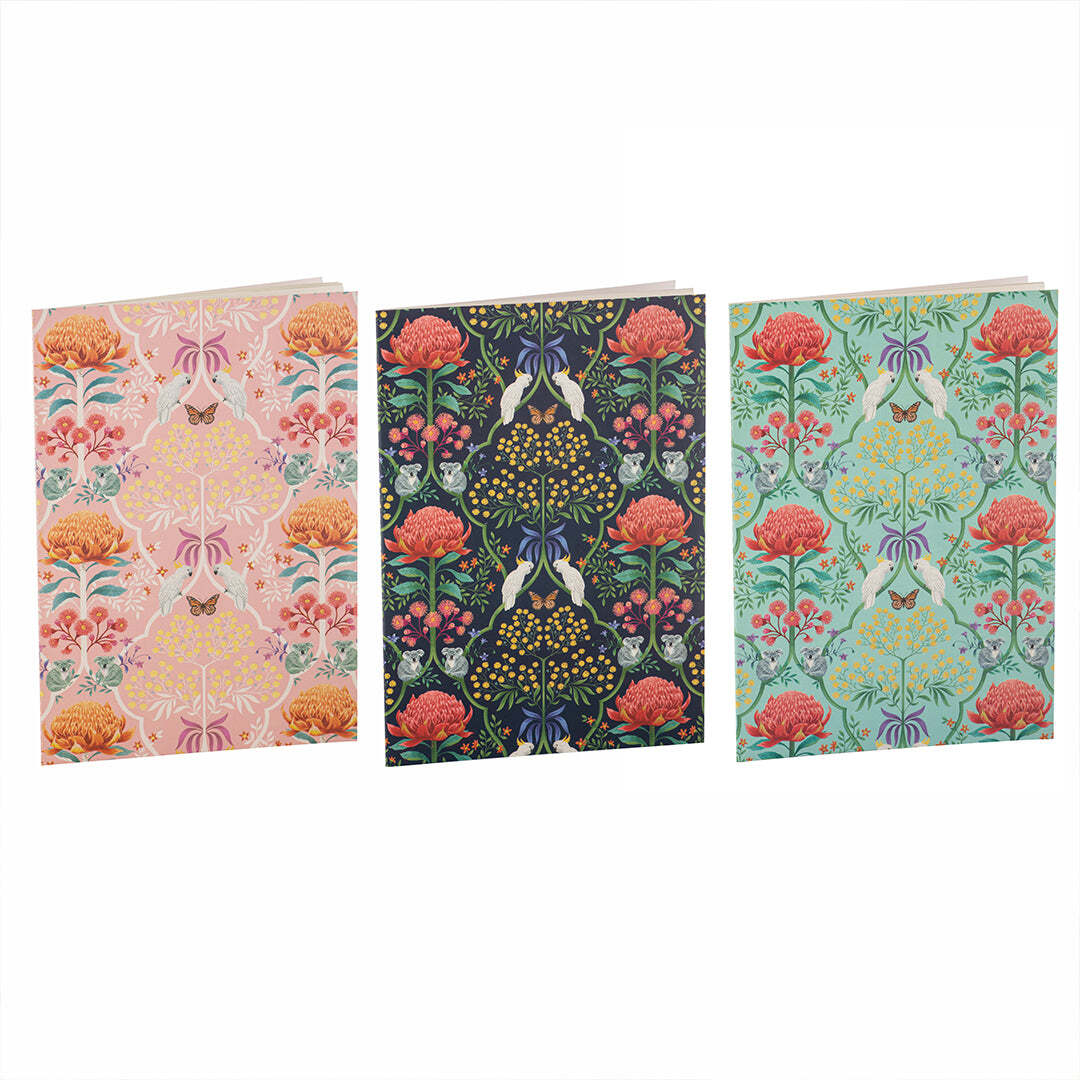 521240-3pk-ashdene-matilda-floral-a6-soft-cover-writing-notebook