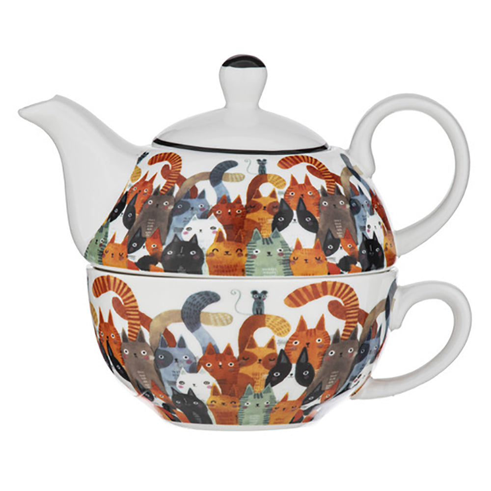 521407-3pc-ashdene-quirky-cats-tea-for-one-teapot-w-infuser-cup