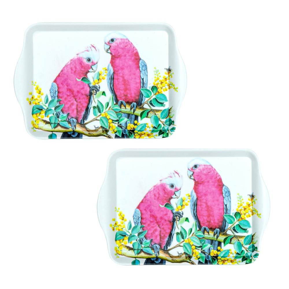 521527-2pc-ashdene-australian-birds-21cm-melamine-scatter-tray-galahs