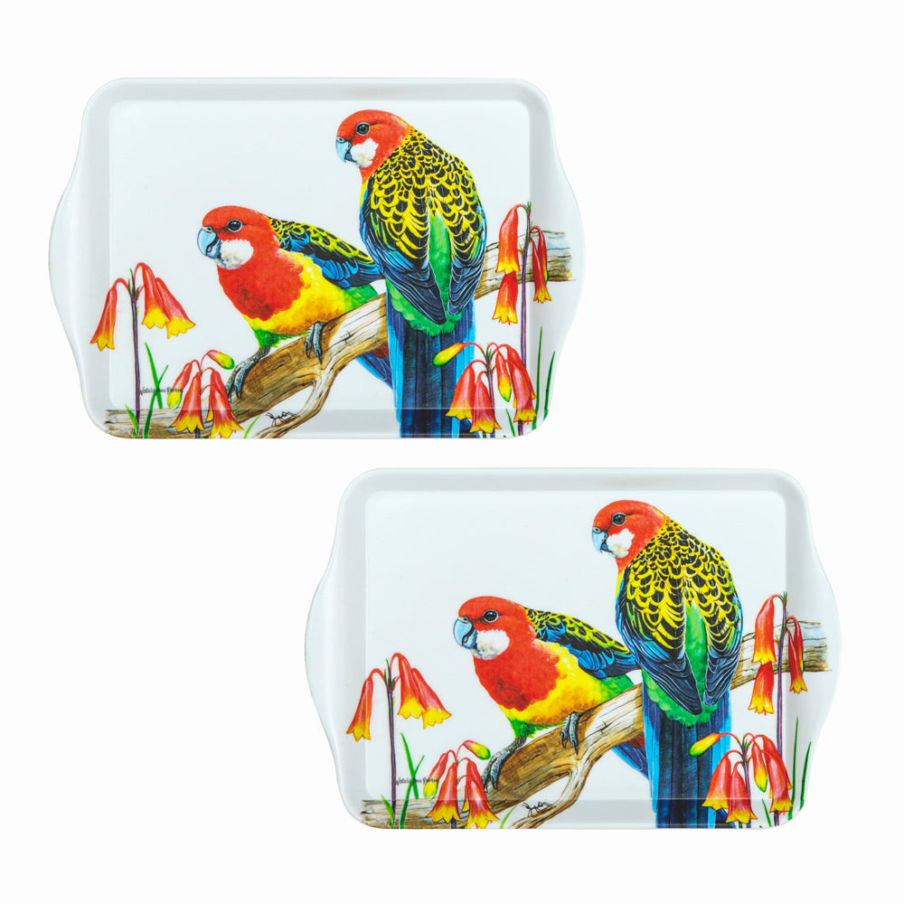 521528-2pc-ashdene-australian-birds-21cm-melamine-scatter-tray-eastern-rosellas