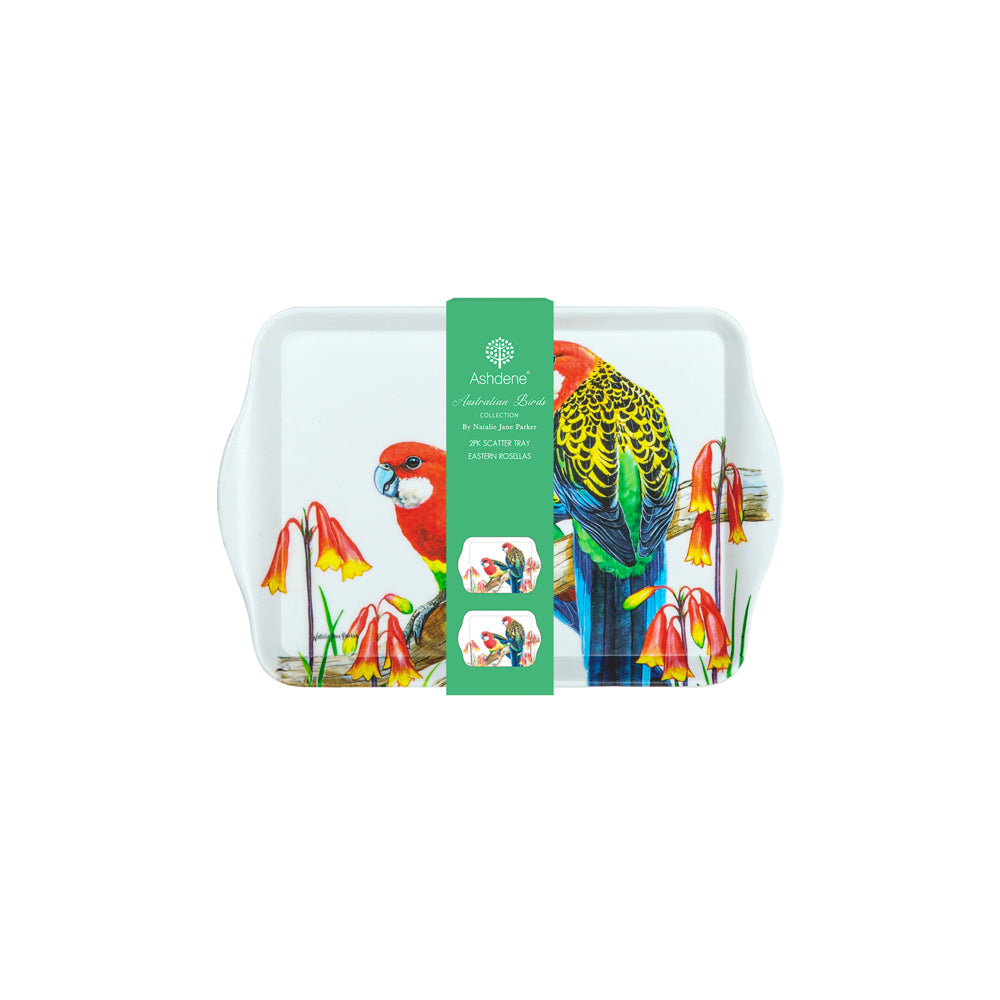 521528-2pc-ashdene-australian-birds-21cm-melamine-scatter-tray-eastern-rosellas
