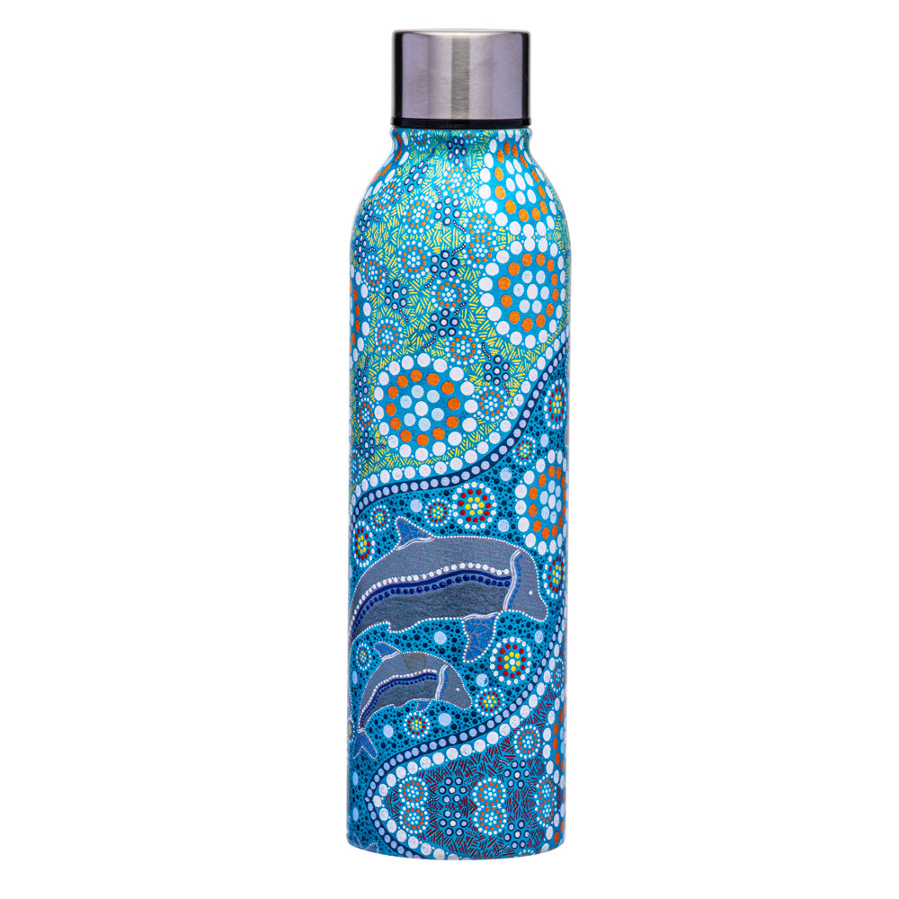 521551-ashdene-maarakool-art-500ml-double-walled-drink-bottle-dolphins-dreaming