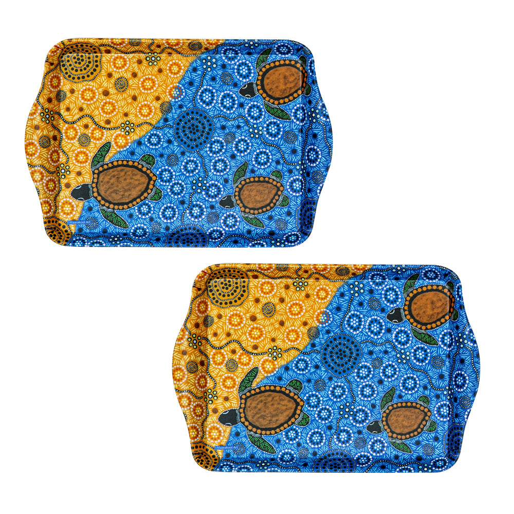 521559-2pc-ashdene-maarakool-art-21cm-melamine-scatter-tray-turtles-dreaming