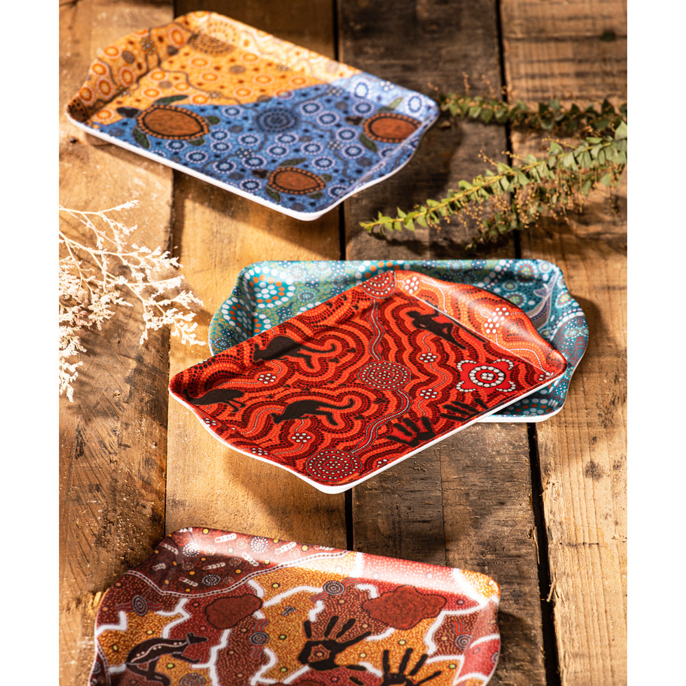 521559-2pc-ashdene-maarakool-art-21cm-melamine-scatter-tray-turtles-dreaming