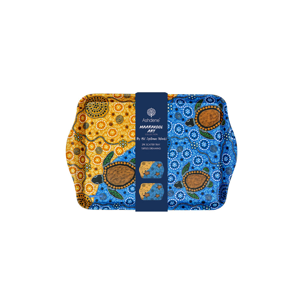 521559-2pc-ashdene-maarakool-art-21cm-melamine-scatter-tray-turtles-dreaming