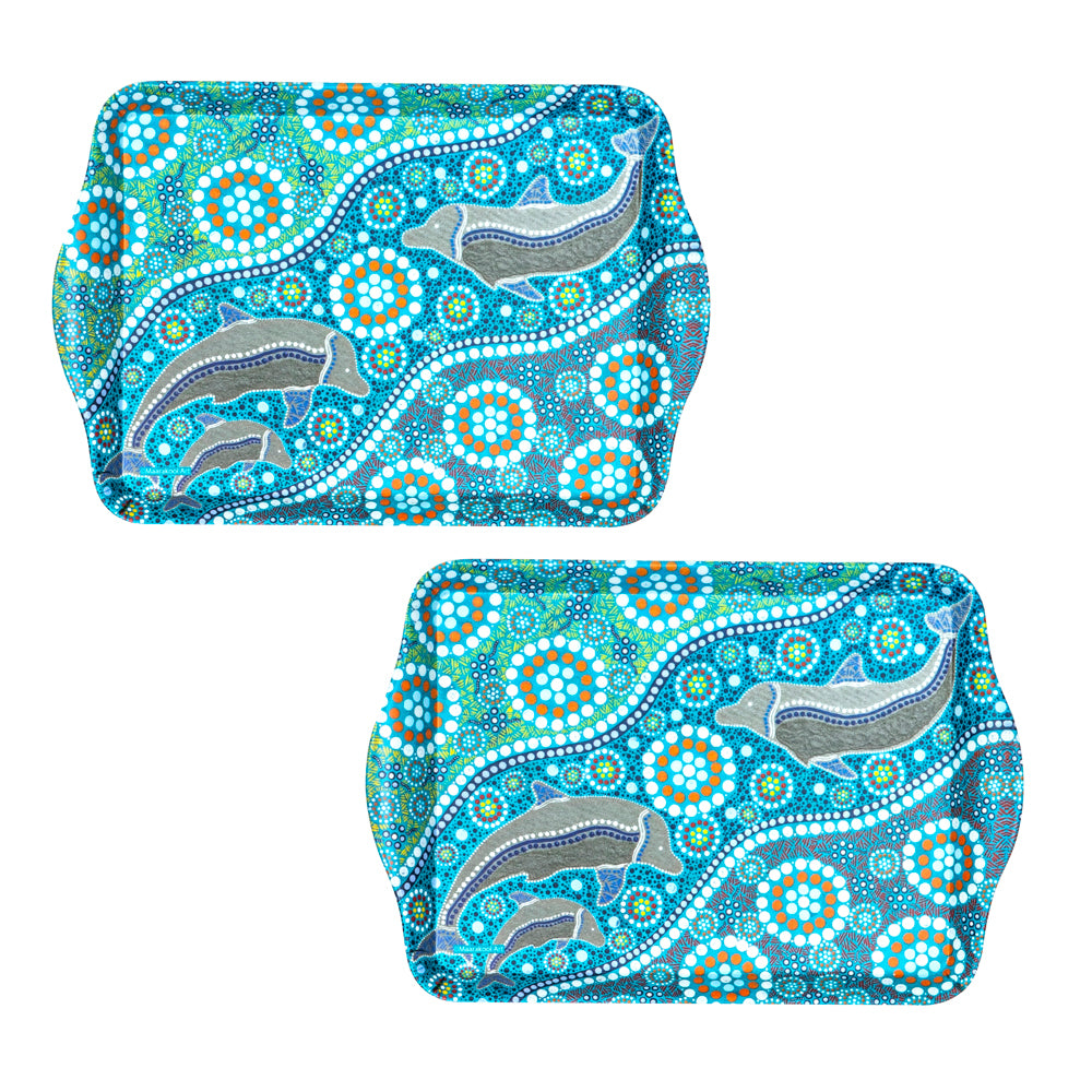 521560-2pc-ashdene-maarakool-art-21cm-melamine-scatter-tray-dolphins-dreaming