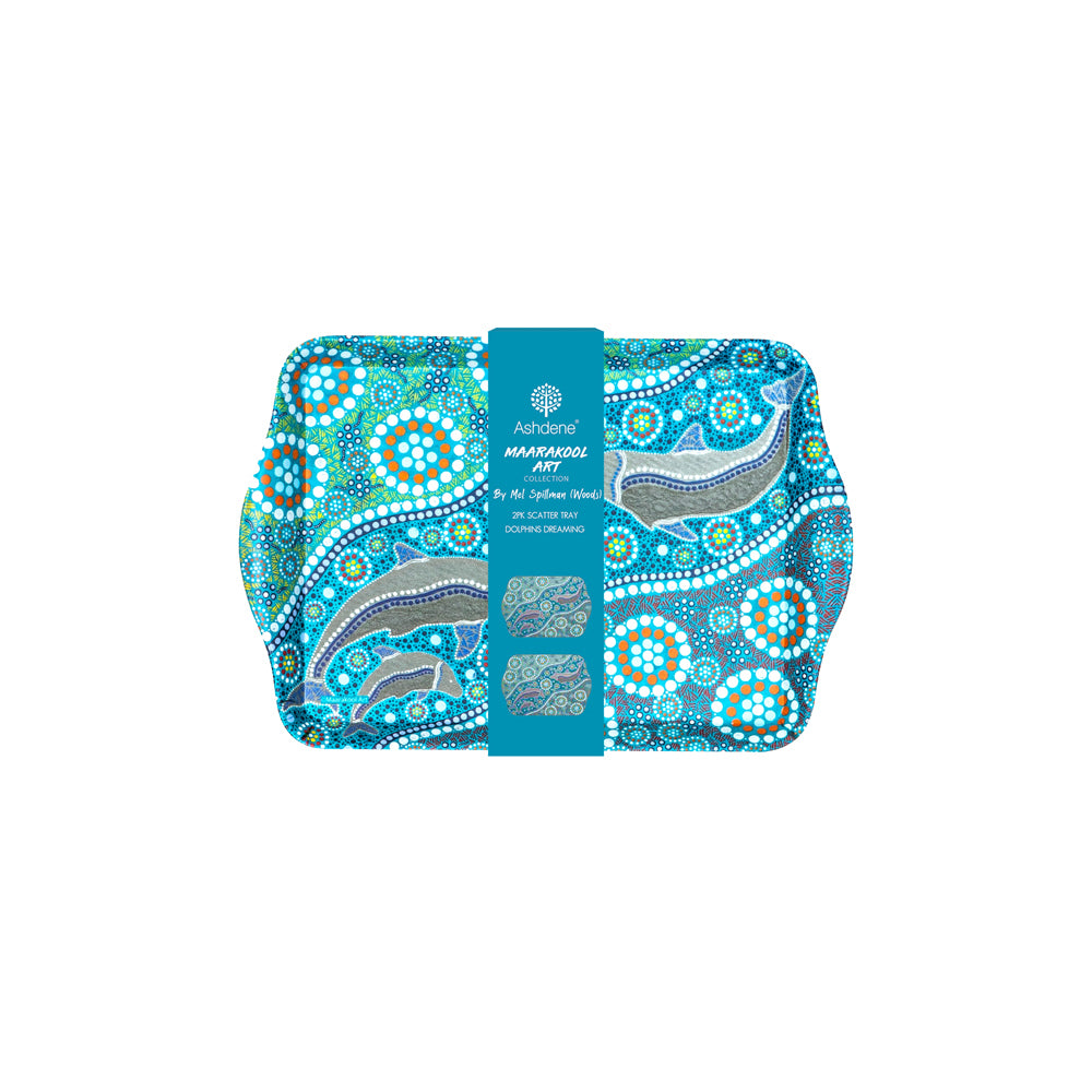 521560-2pc-ashdene-maarakool-art-21cm-melamine-scatter-tray-dolphins-dreaming