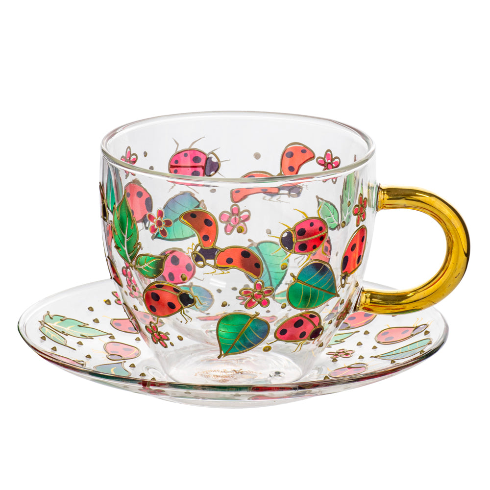 521603-ashdene-natures-keepers-double-walled-350ml-glass-cup-saucer-ladybug