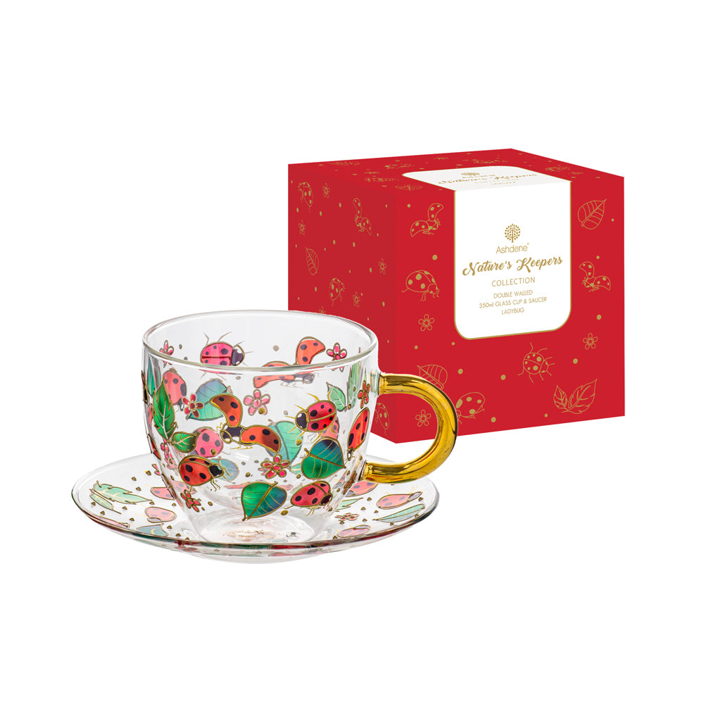 521603-ashdene-natures-keepers-double-walled-350ml-glass-cup-saucer-ladybug
