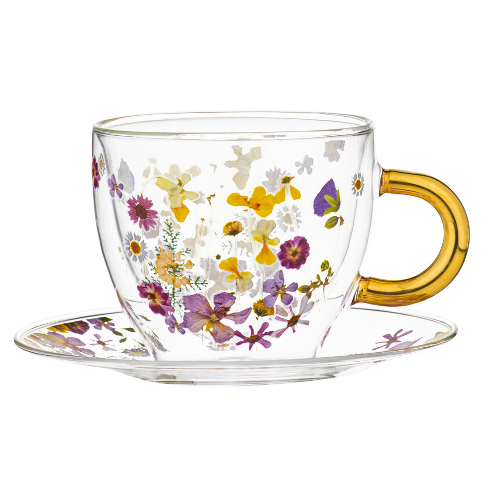 521605-2pc-ashdene-pressed-flowers-350ml-double-walled-glass-cup-saucer
