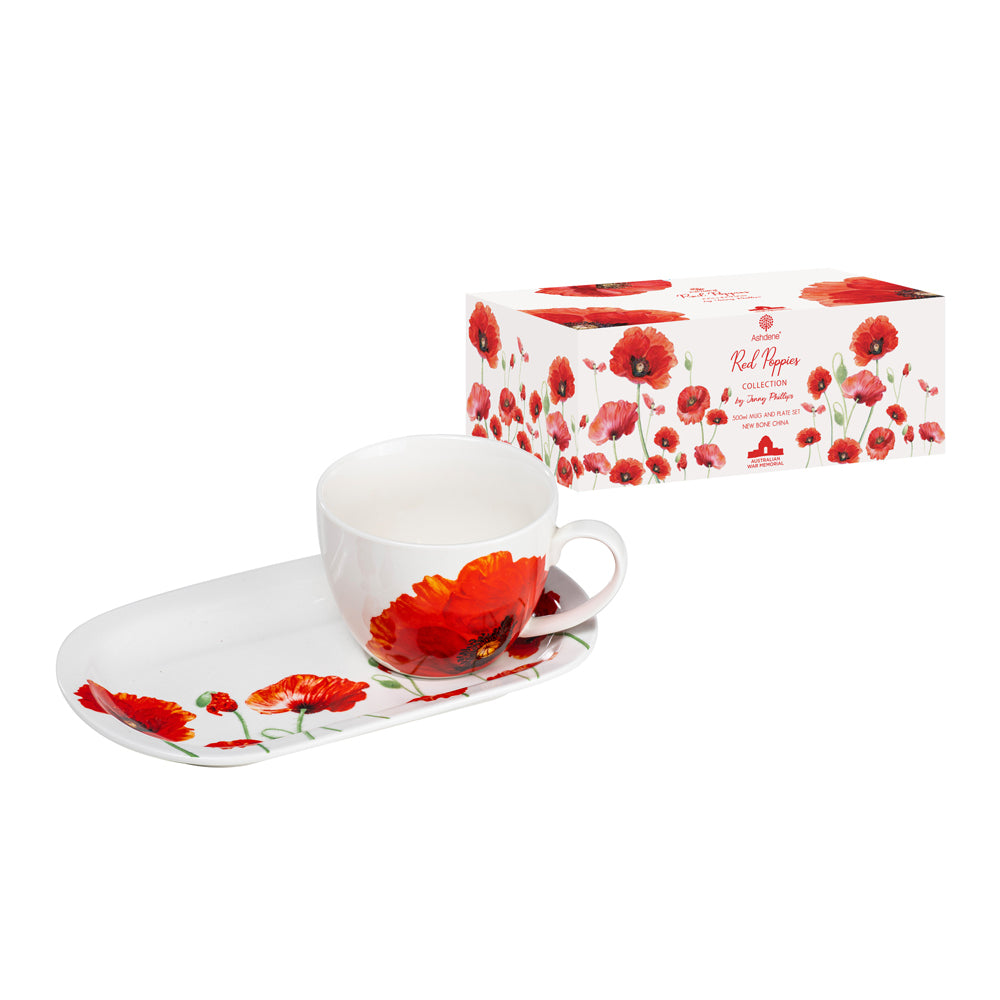 521641-2pc-ashdene-red-poppies-floral-400ml-mug-plate-set