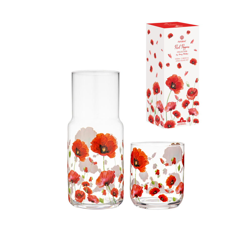 521645-2pc-ashdene-red-poppies-1l-crystal-carafe-450ml-glass-set