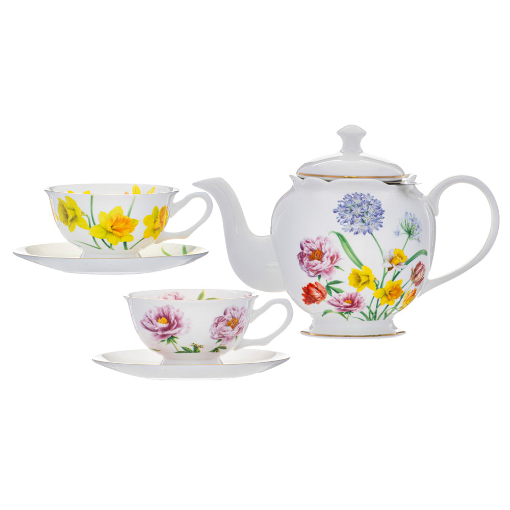 521724-5pc-ashdene-botanical-symphony-teapot-teacup-w-ss-infuser-set