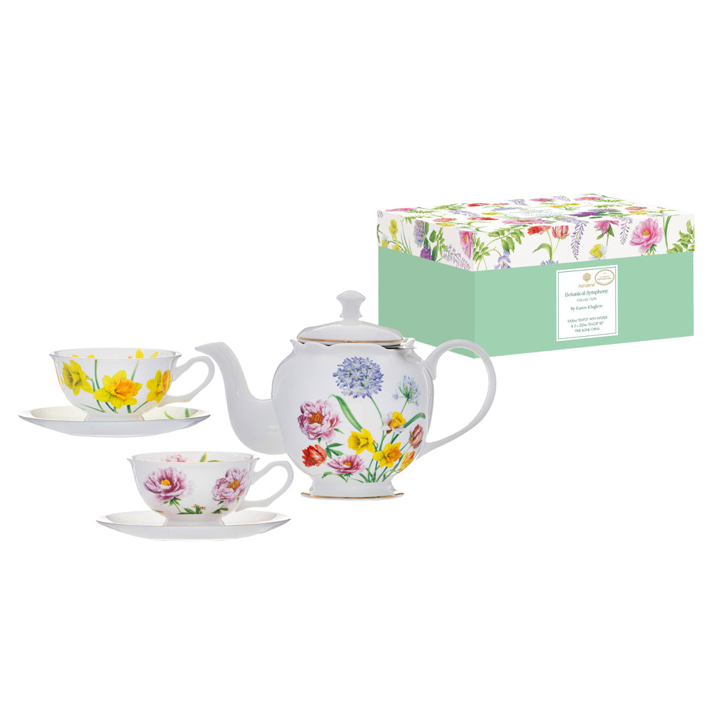 521724-5pc-ashdene-botanical-symphony-teapot-teacup-w-ss-infuser-set