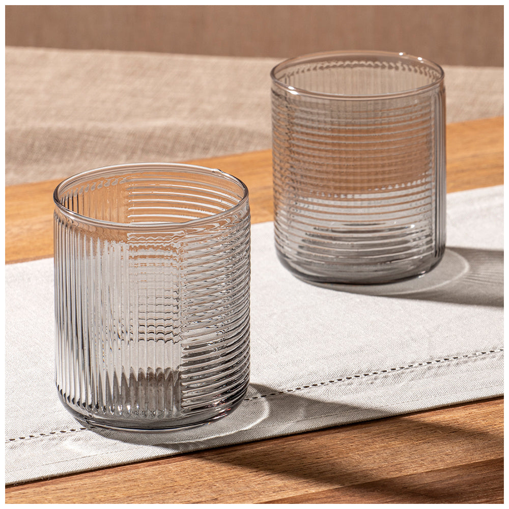 60208-4pc-ladelle-savannah-ribbed-graphite-glass-tumbler-380ml