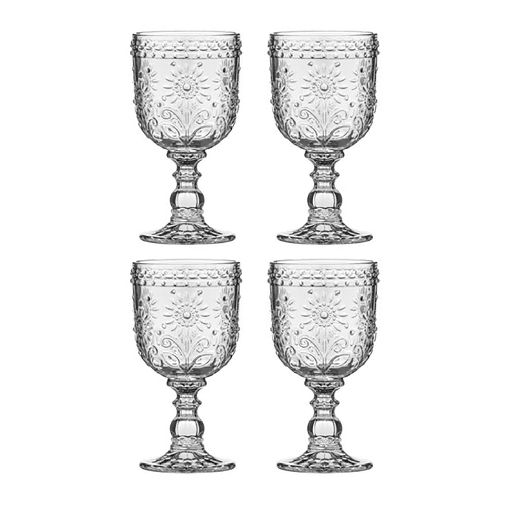 60285-4pk-ladelle-sunflower-260ml-16-5cm-goblet-glass-clear