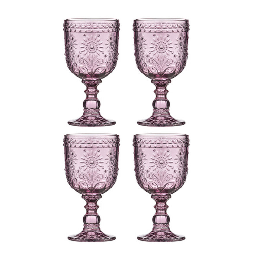 60289-4pk-ladelle-sunflower-260ml-16-5cm-goblet-glass-pink