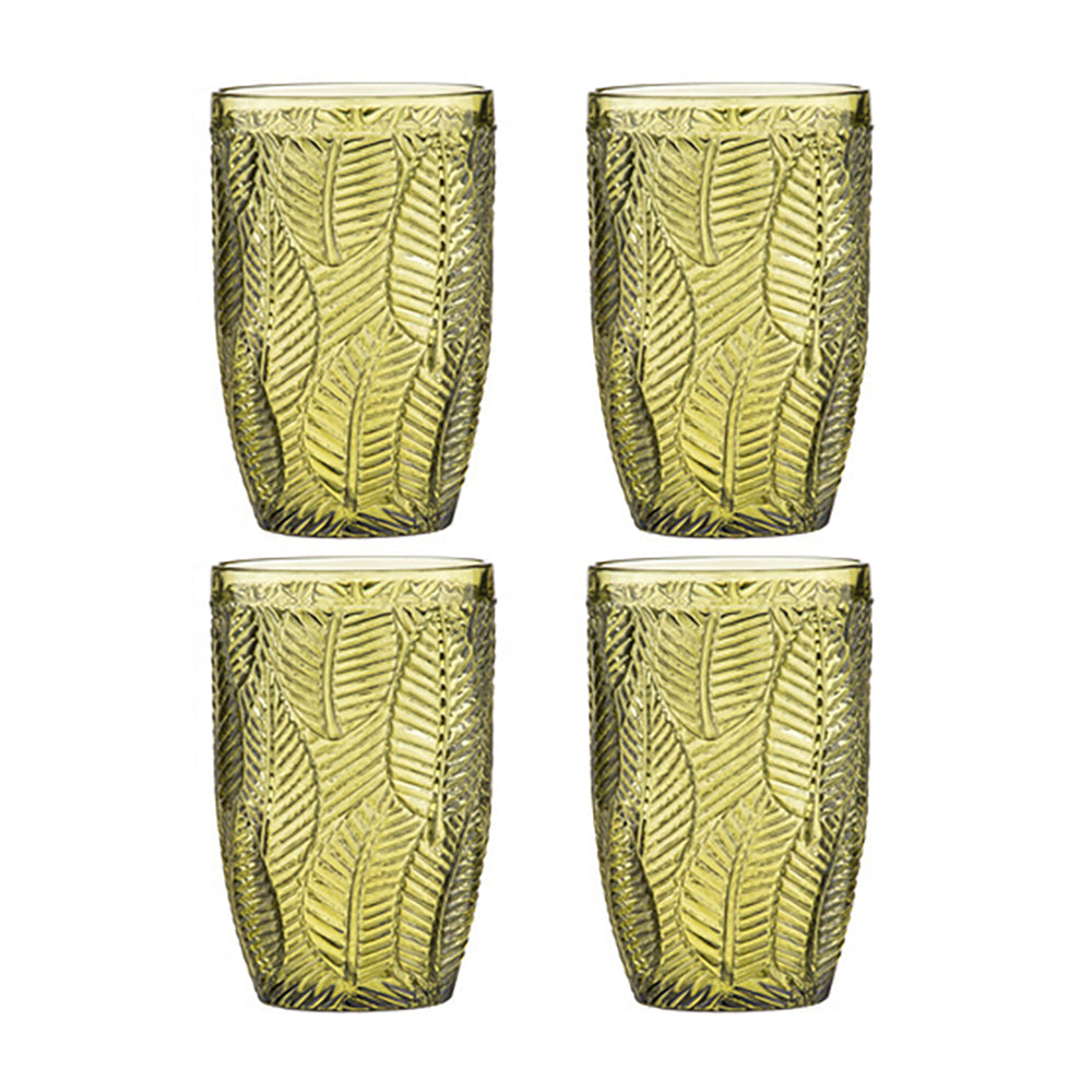 60303-4pk-ladelle-areca-13cm-highball-glass-tumbler-olive