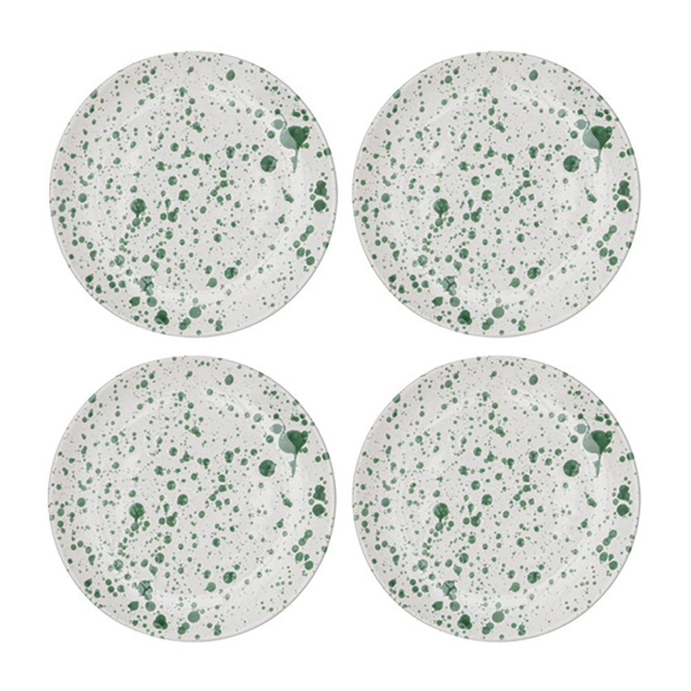 60355-4pc-ladelle-carnival-stoneware-18cm-round-serving-cake-plate-kelly-green