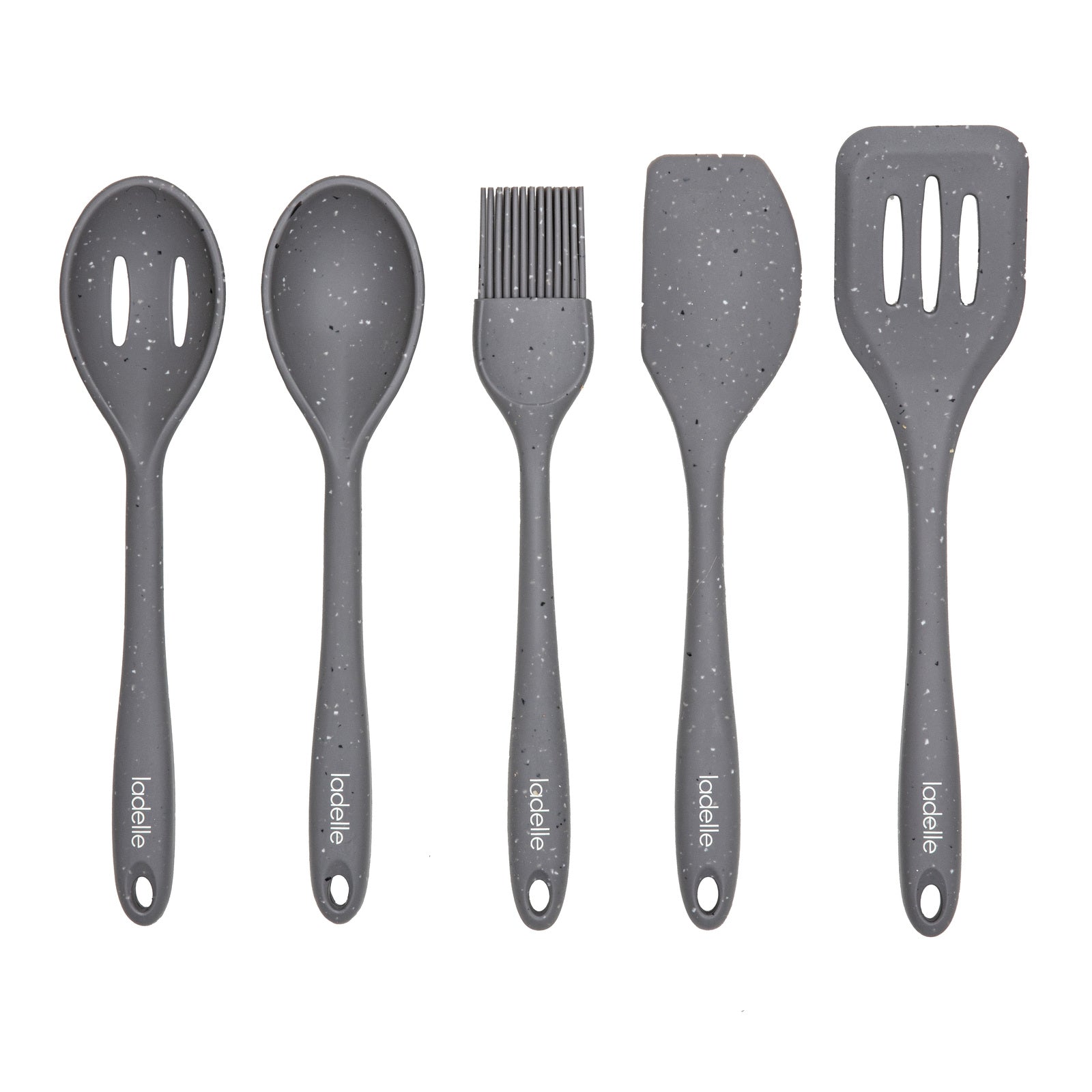 80252-5pc-ladelle-craft-grey-speckled-silicone-cooking-serving-utensil-set