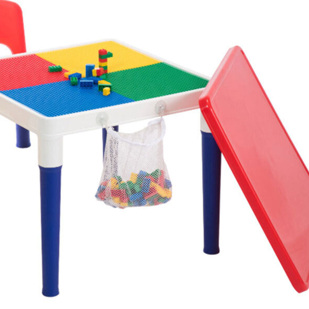 8601-delsun-kids-table-2-chairs-plastic-set-w-100pc-building-block