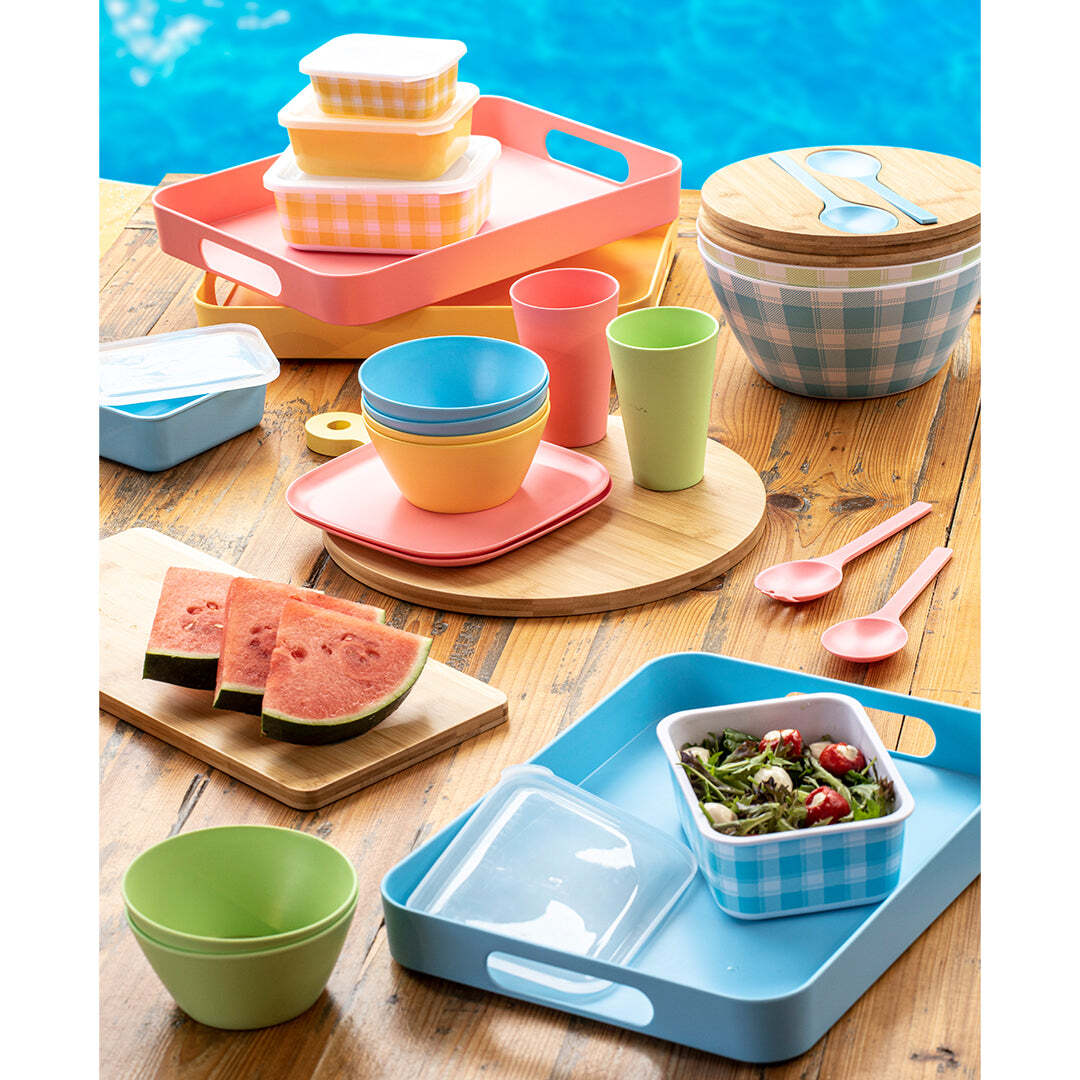 897455-4pk-delilah-melamine-22cm-picnic-snack-plate-pink