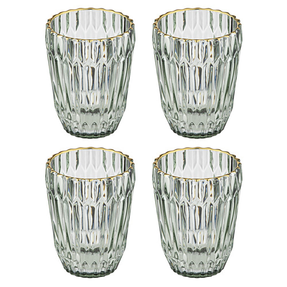 897621-4pk-amara-250ml-lowball-glass-tumbler-drink-cup-sage