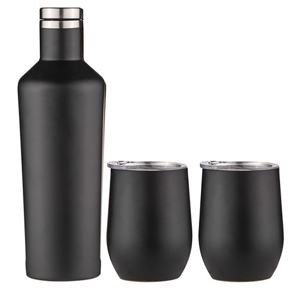 897682-3pc-aurora-portable-750ml-wine-bottle-350ml-tumbler-gift-set-matte-black