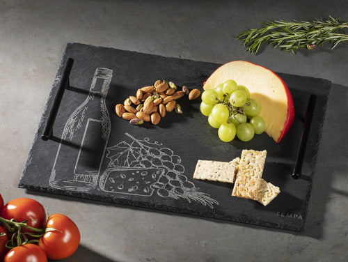 897879-tempa-tuscany-slate-metal-food-serving-tray-38x28x4-2cm-black