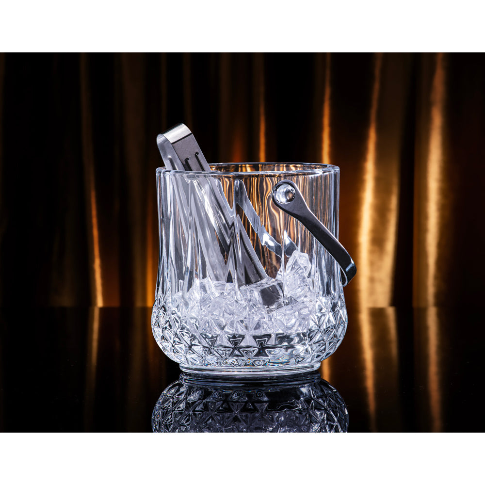 897943-tempa-jasper-1l-glass-ice-bucket-w-stainless-steel-tongs-set-clear