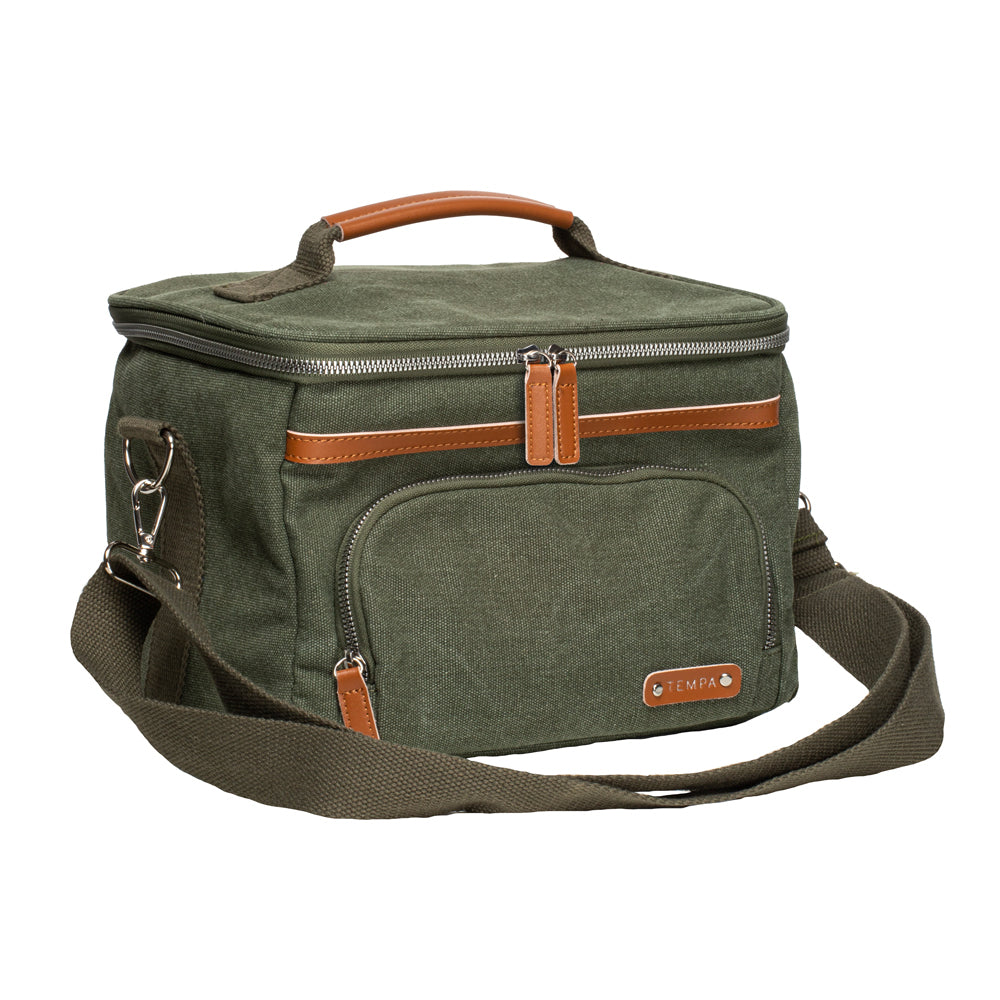 898123-tempa-kayce-insulated-25cm-cotton-cooler-bag-olive-green