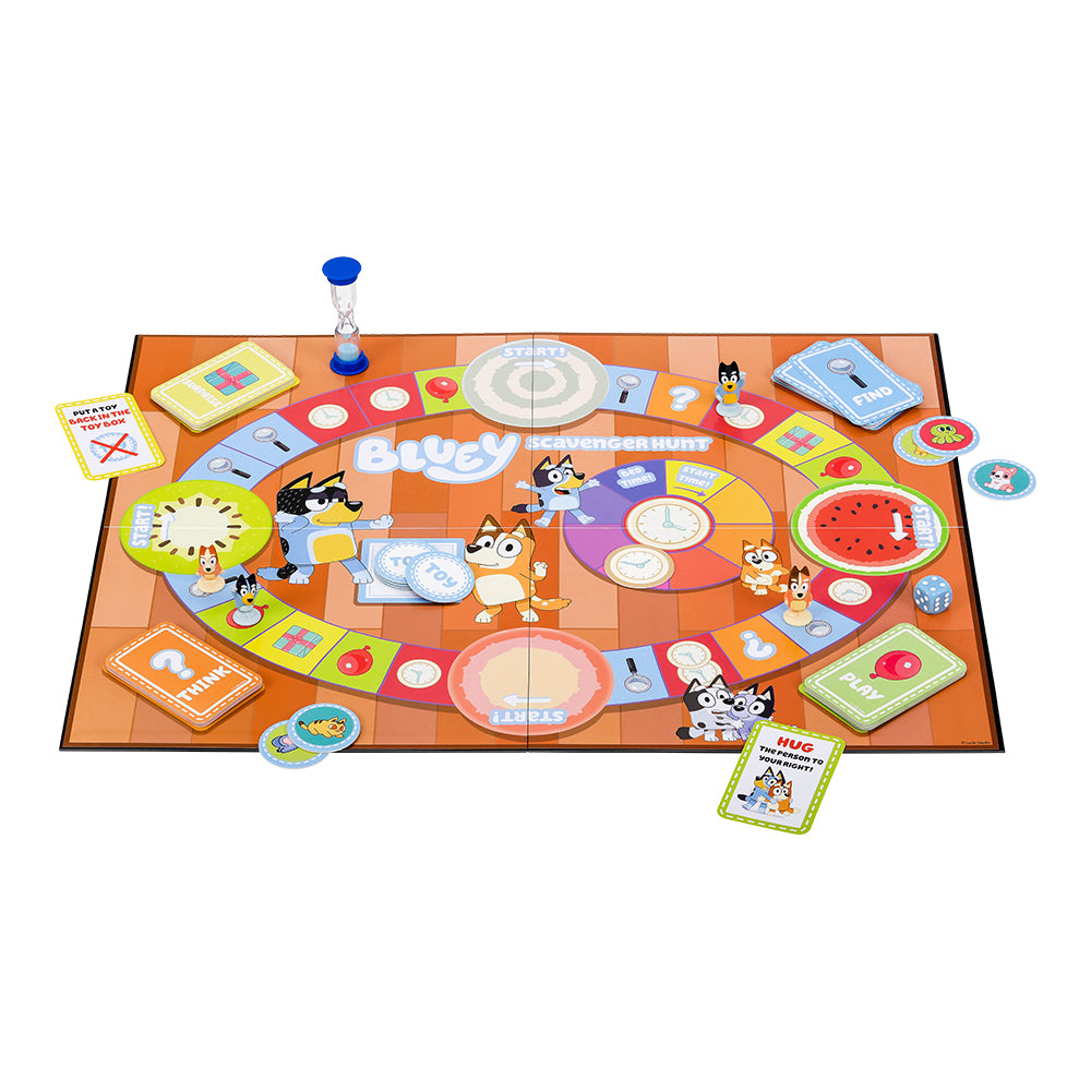 Bluey Scavenger Hunt Kids/Childrens Family Team Card Based Board Game 3y+