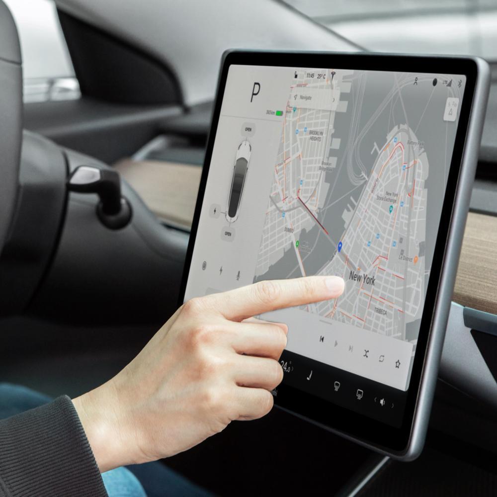 Moshi iVisor XT Clear Screen Protector for Tesla Model 3/Y's Central Touchscreen (Black)