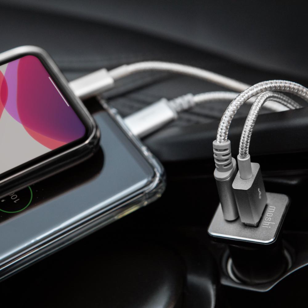 Moshi QuikDuo Car Charger with USB-C PD and Quick Charge (Black)