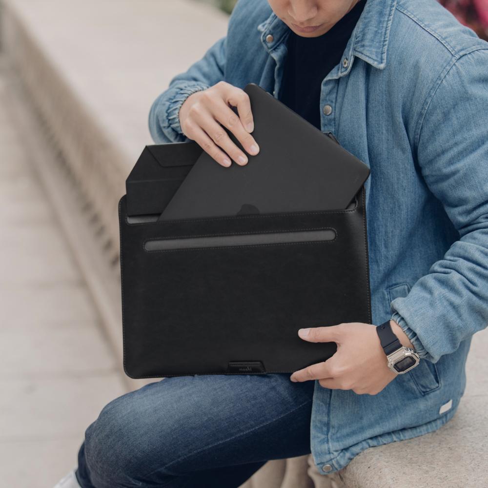 Moshi Muse 13" 3-in-1 Slim Laptop Sleeve Black