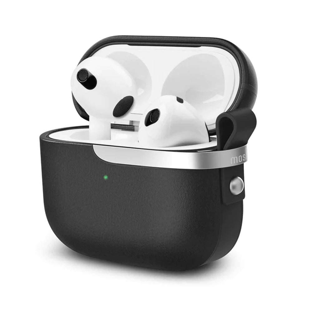 Moshi Pebbo Luxe Case For Airpods Gen 3 Black