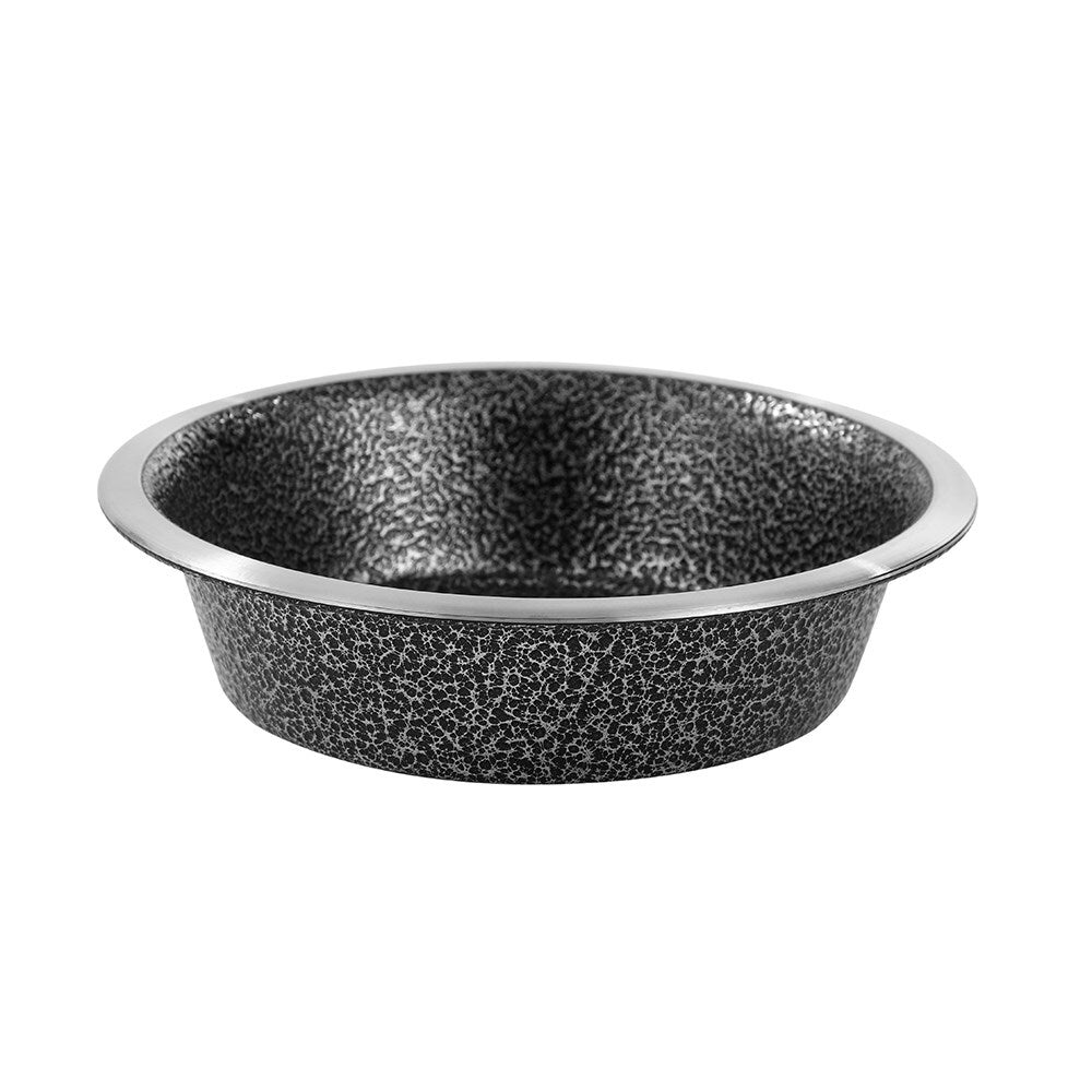10126-paws-claws-pet-dog-14cm-400ml-stainless-steel-bowl-speckled-gunmetal