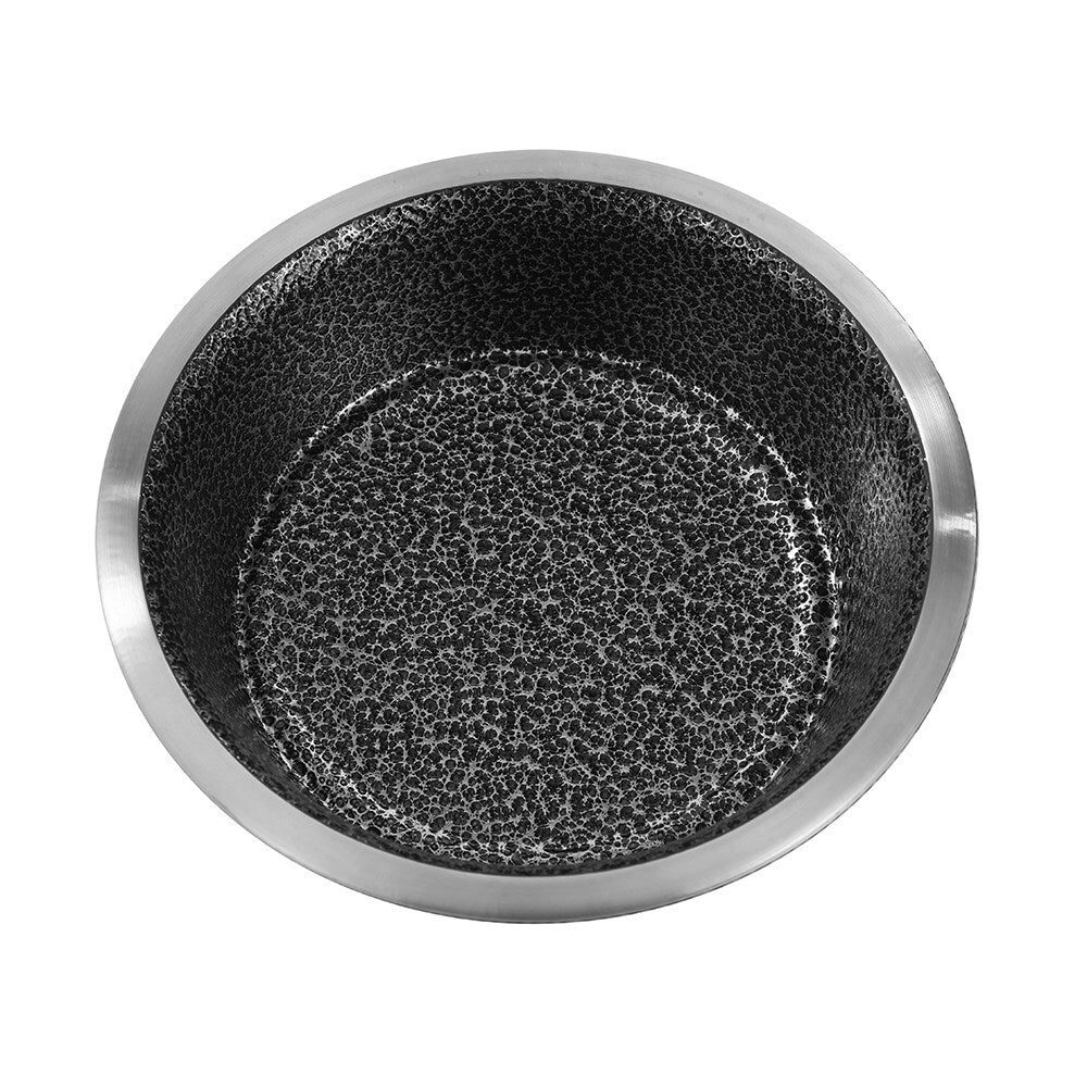 10126-paws-claws-pet-dog-14cm-400ml-stainless-steel-bowl-speckled-gunmetal