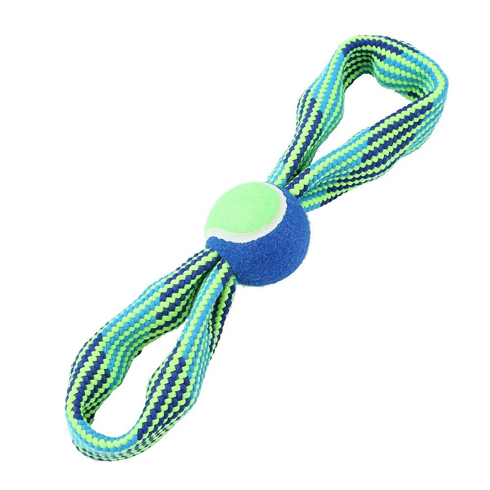 10188-paws-claws-tug-of-war-double-loop-rope-w-tennis-ball-squeakers-33cm-blue-green